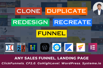 recreate or redesign clickfunnels landing page sales funnel