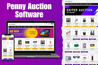 develop a penny auction bidding website, android, and IOS