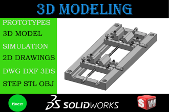 design cad 3d model step stl 3ds obj dxf dwg with solidworks