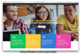 create online education website for  school ,university