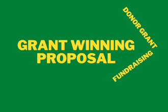 write ngo proposal and business plan for your organization