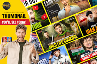 design catchy youtube thumbnail and banner in 24 hours