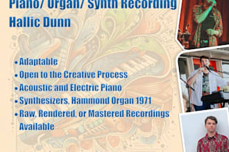 record piano, electric keyboard, or organ for your song