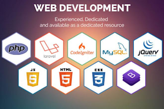 develop and fix websites in laravel codeigniter core PHP