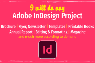 do magazine layout, catalog, and brochure in adobe indesign