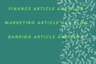 write finance articles and finance blog posts