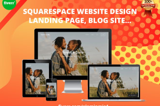 create modern squarespace website design or redesign, blog site, landing page