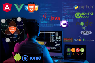 develop angular, vuejs, nodejs, spring boot web apps