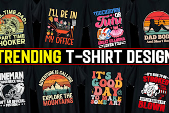 create custom graphic and typography t shirt design