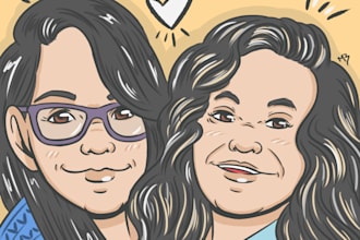 draw a digital portrait of anyone using my style