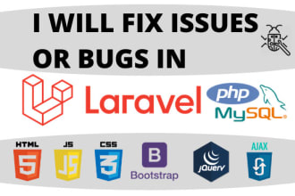 create a PHP laravel website or fix laravel website issues