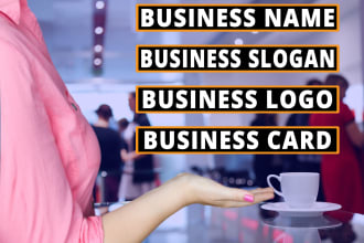 create catchy business name ideas and slogans or logo