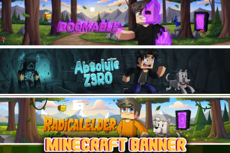 make a minecraft banner for you youtube or twitch channel