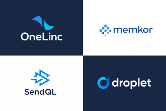 design minimalist and modern tech crypto logo for business or startup