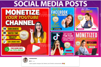design social media posts, instagram, facebook, twitter ads