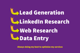 do lead generation, internet research, data entry, copy paste
