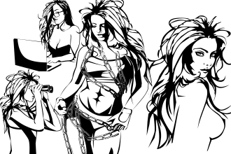 draw black and white line art from you photo