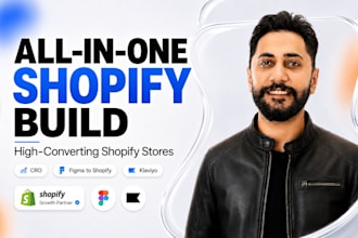 build shopify store design and shopify website development for shopify cro