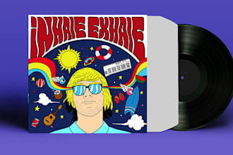 design your music cover art in illustration syle
