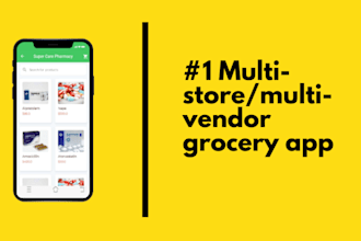 do multi store ecommerce, grocery, medicine, food order app