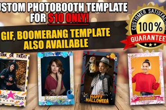 design custom photobooth templates or overlays