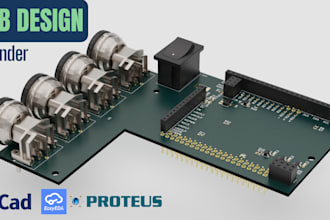 design pcb, schematics in kicad, altium, proteus and easyeda