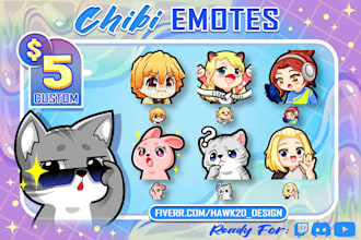create a awesome cute chibi emote for you