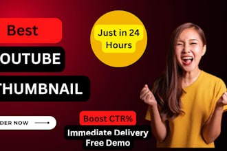create youtube thumbnail with amazing quality in few hours
