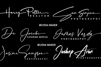 design luxury calligraphy signature logo for business