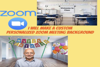 make a custom personalized zoom meeting backround buy one get another orderfree