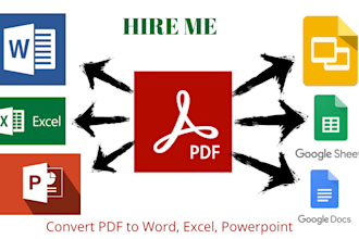 convert pdf to word, excel, powerpoint