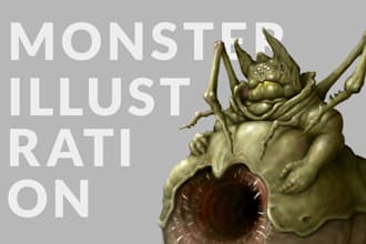 illustrate unique monster or character