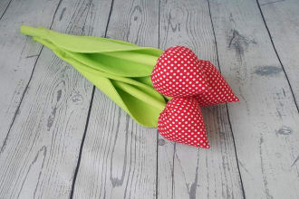 make a fabric tulip bouquet and ship it to you