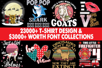send 8500 bulk t shirt design  for print on demand business