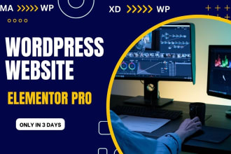 create wordpress website design using elementor pro or fix wordpress issues