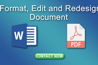 design, format, edit word documents