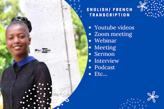 do french transcription for your audios or videos