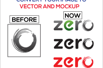 recreate and 15 mockup your image logo