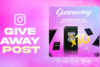 design your instagram giveaway post