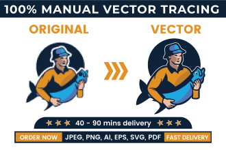 vector tracing, edit, illustrate your logo and image very fast