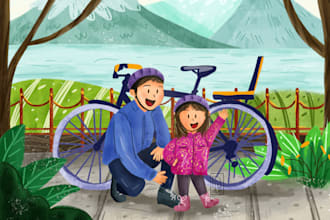 draw a cute illustration from a photo