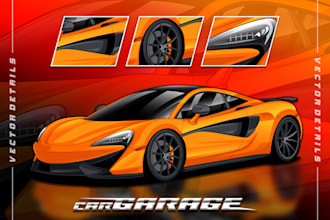 draw you car into vector illustration