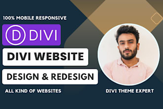 create divi wordpress website,divi website design or redesign with divi theme