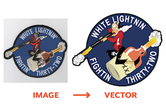 vector trace, recreate, redraw logo or image, jpg to ai, pdf