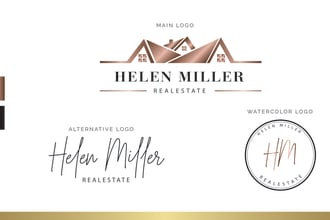 design real estate or realtor logo with branding kit
