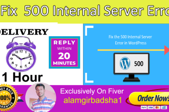 fix wordpress 500 internal server error in 1 hour
