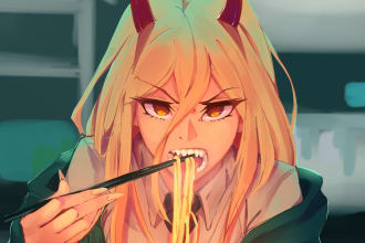 draw your oc, persona, profile picture with anime style
