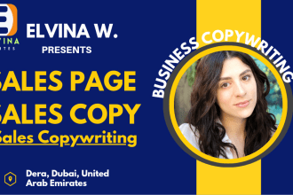 write a highly persuasive sales copy, sales page, landing page