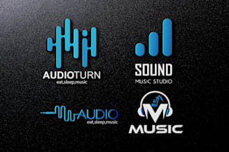 design unique dj, band, music, text or any business logo
