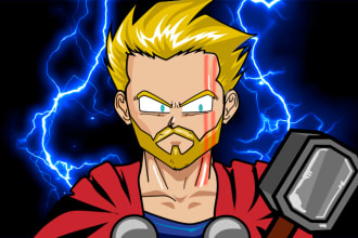 draw an epic avatar in dragon ball z style